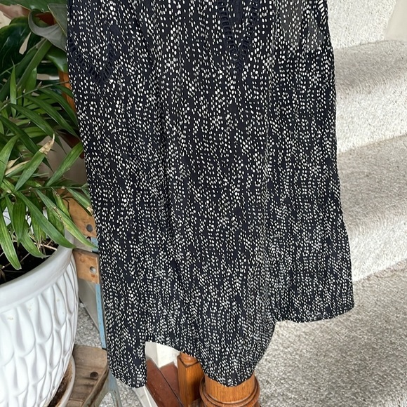 Greylin Black and White Asymmetrical Silk Tank Top - Picture 5 of 12